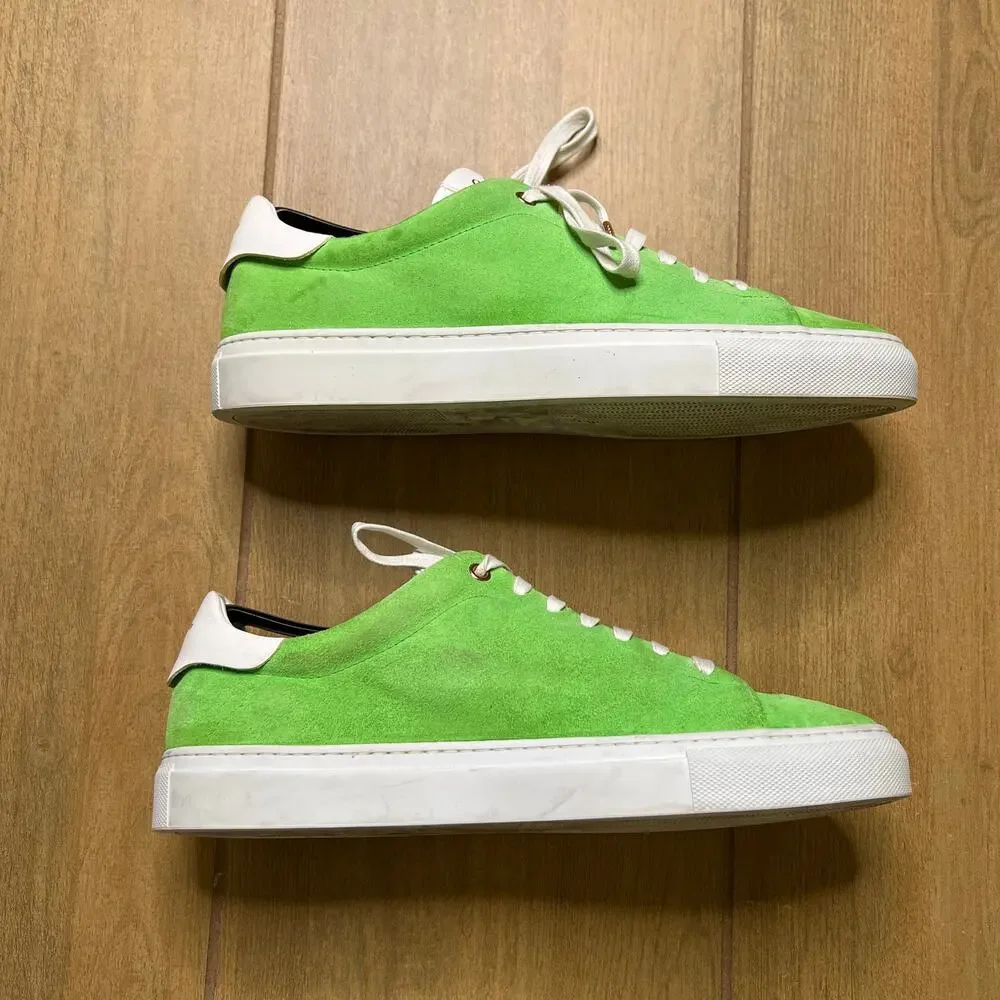Good Man Brand Green Suede Low Top‎ Sneakers Made In Italy Men’s Size 9 Luxury